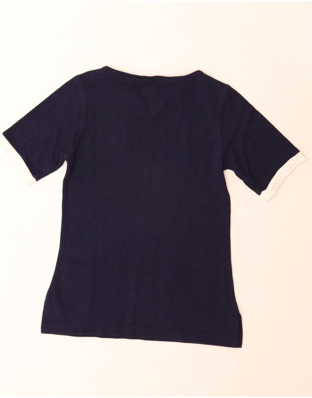 T-shirt damski Lacoste, rozmiar 39, średni granatowy, bawełniany blok kolorów