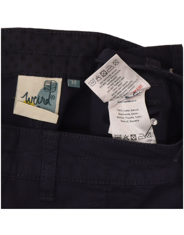 Damskie spodenki cargo Weird Fish UK 14, duże, W34, granatowe, bawełniane