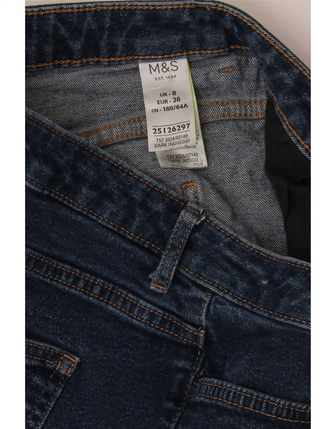Damskie spodenki jeansowe Marks & Spencer UK 8 Small W28 Niebieskie, bawełniane