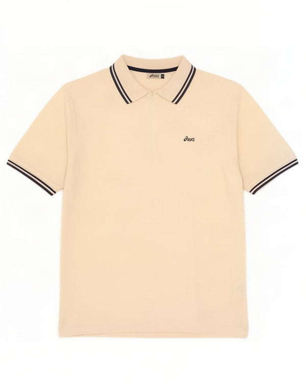 Męska koszulka polo Asics 2XL, beżowa, bawełniana