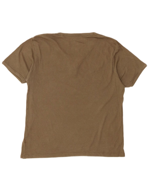 T-shirt męski Pierre Cardin, duży, bawełniany khaki
