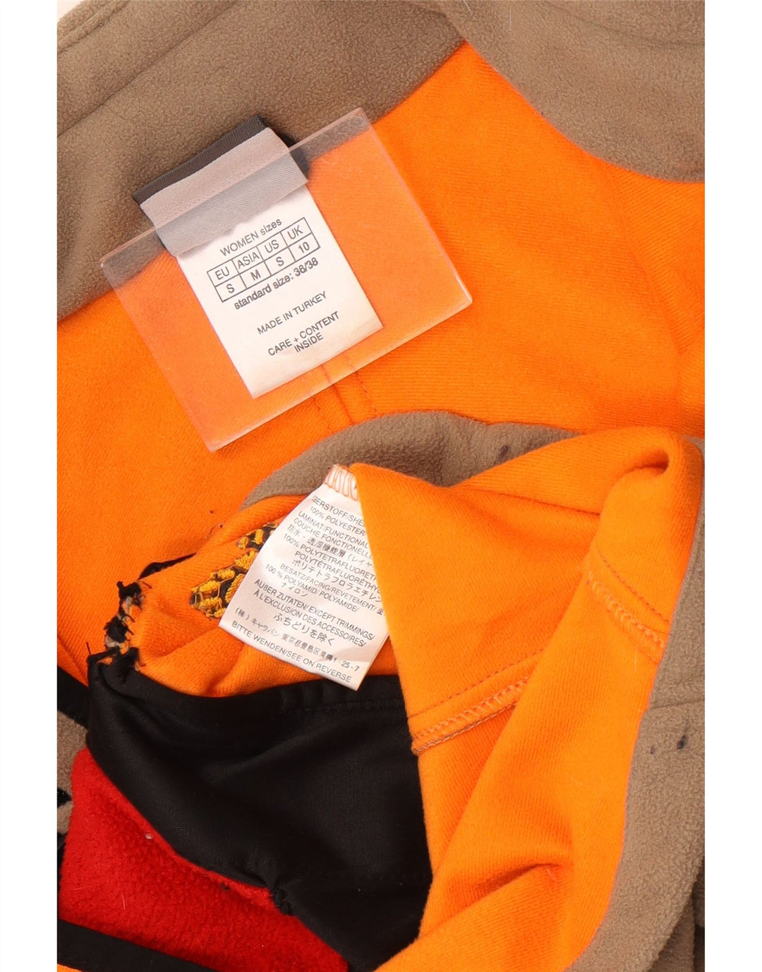 Damska kurtka polarowa JACK WOLFSKIN UK 10, mała, brązowa, z poliestru w blokach kolorów