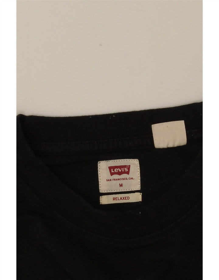 Męski T-shirt o swobodnym kroju LEVI'S, średni czarny
