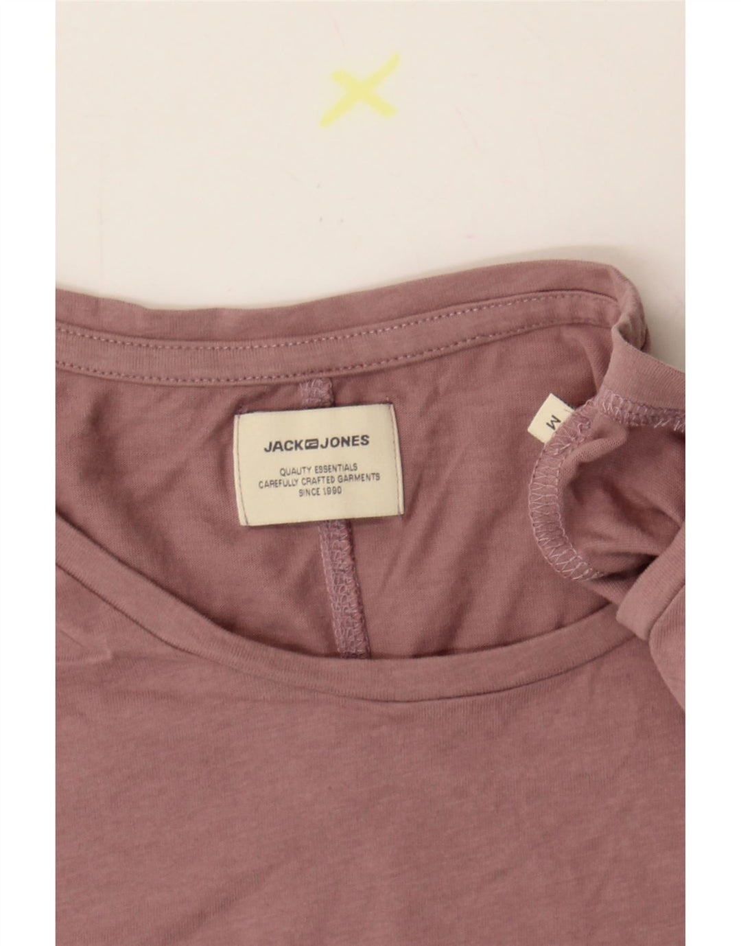 JACK & JONES Mens T-Shirt Top Medium Pink Cotton Vintage Jack & Jones and Second-Hand Jack & Jones from Messina Hembry 