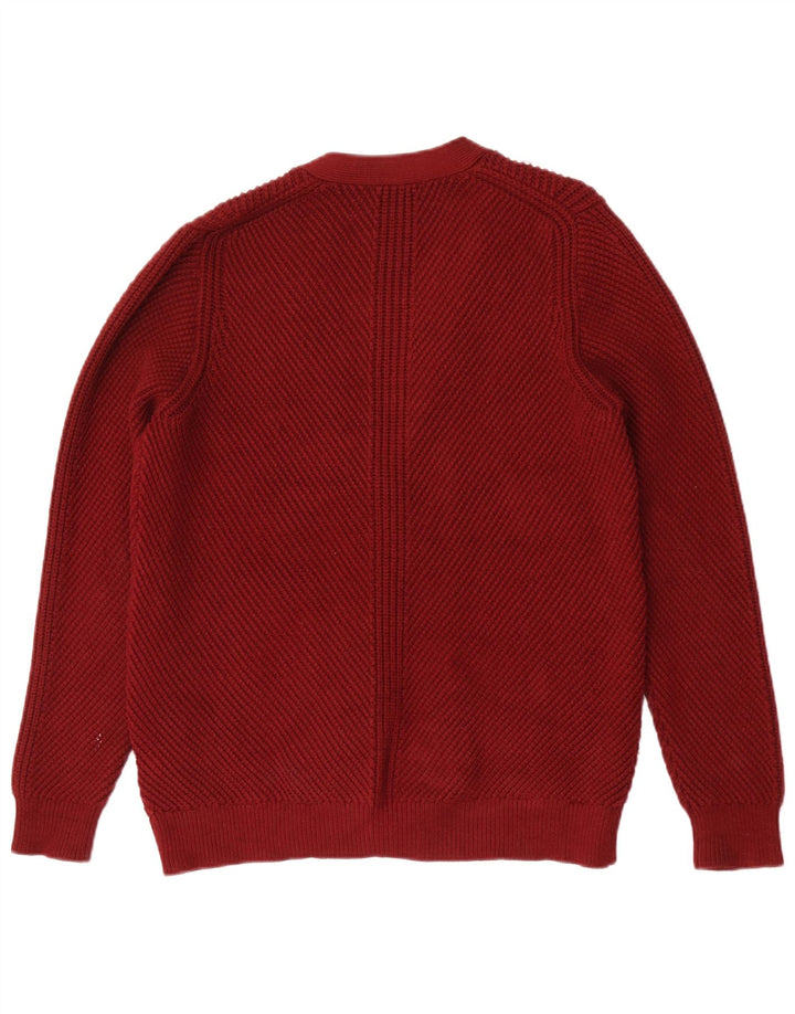 Marks & Spencer Damski sweter z autografem, UK 12, średni czerwony wiskoza
