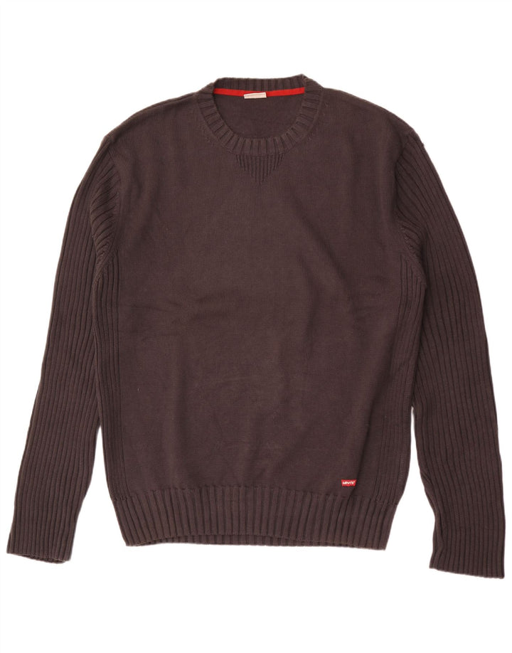Męski sweter z okrągłym dekoltem Levi's 2XL, czarna bawełna