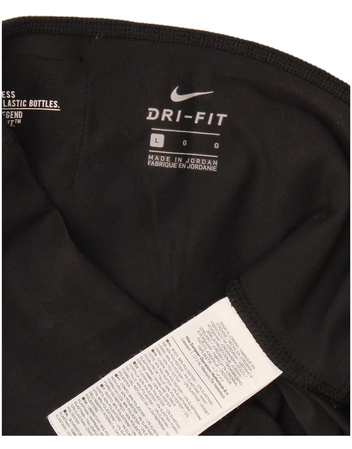 Damskie legginsy Nike Dri Fit UK 14, duże, czarne, poliestrowe
