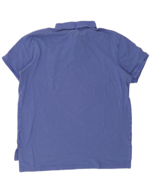 Koszula męska Polo Ralph Lauren z grafiką o dopasowanym kroju XL, niebieska, bawełniana