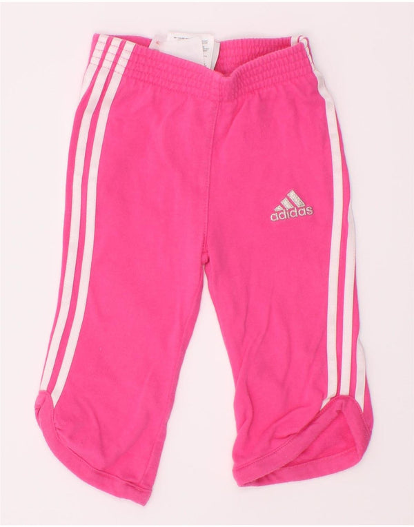 Spodnie dresowe Adidas Baby Girls Capri 3-6 miesięcy Różowa bawełna
