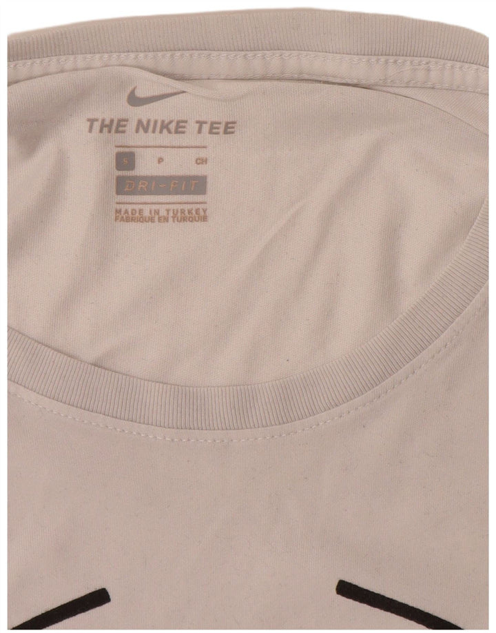 Męski T-shirt Nike Dri Fit z grafiką, mały, biały