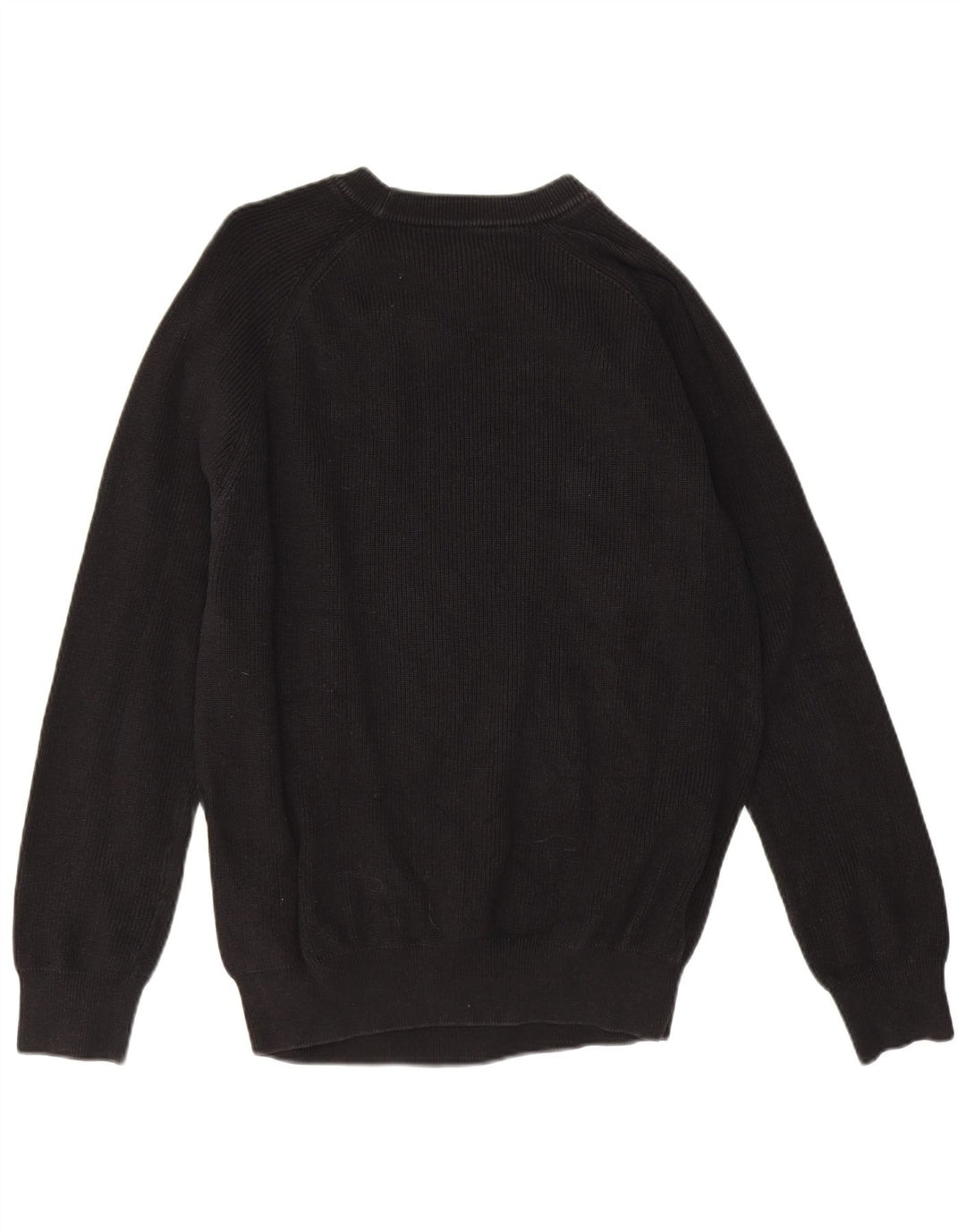 Zara Męski sweter z dekoltem w łódkę, duży, czarny, bawełniany