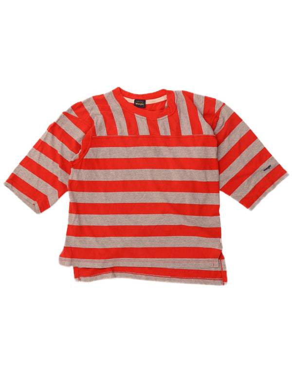 Damski top oversize Wrangler z rękawem 3/4, UK 10, w małe czerwone paski