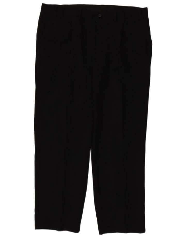Marks & Spencer Męskie proste spodnie chino W38 L29 Czarny poliester