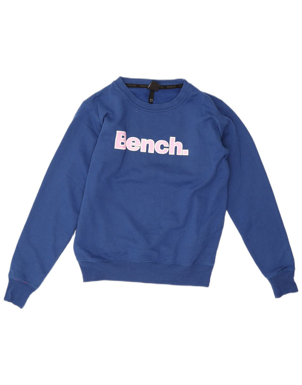 Damska bluza z grafiką Bench, UK 12, średnia niebieska bawełna