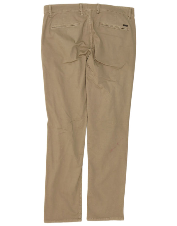 Męskie spodnie Chino Hugo Boss Slim Fit W36 L32 Beżowa bawełna