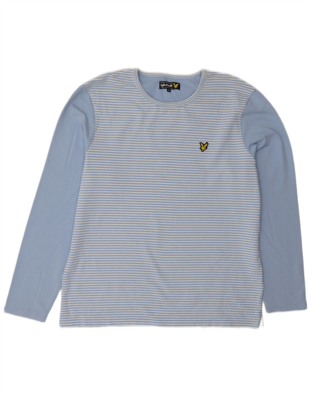 Lyle & Scott Męski top z długim rękawem XL w niebieskie prążki
