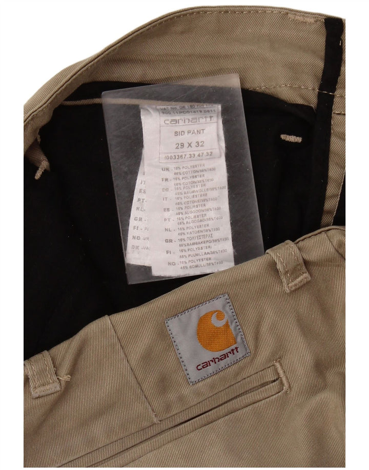 Męskie spodnie typu slim chino CARHARTT W29 L32 beżowa bawełna