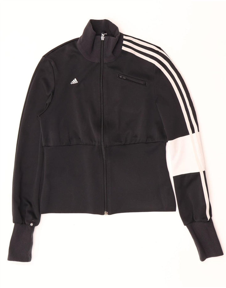 Damska bluza dresowa Adidas Crop Top Jacket UK 14 Medium Black Colorblock