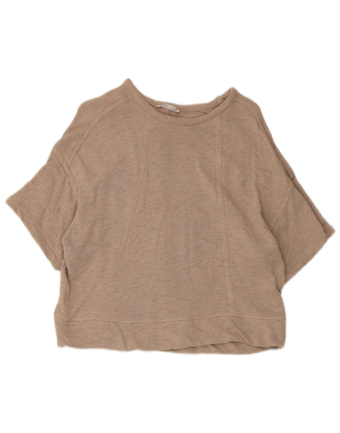 Damska bluza oversize z krótkim rękawem Zara UK 10 Small Beige