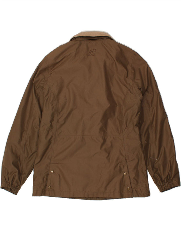 VINTAGE Womens Windbreaker Jacket UK 14 Medium Brown Polyester Vintage Vintage and Second-Hand Vintage from Messina Hembry 