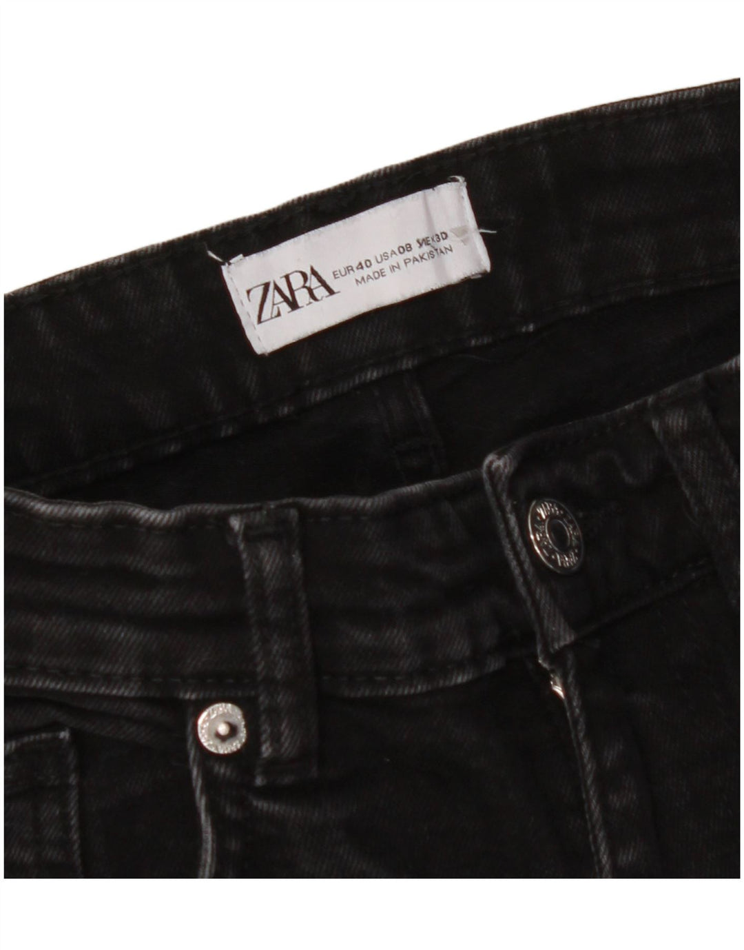 Damskie jeansy krótkie ZARA EU 40 Medium W30 L24 czarne