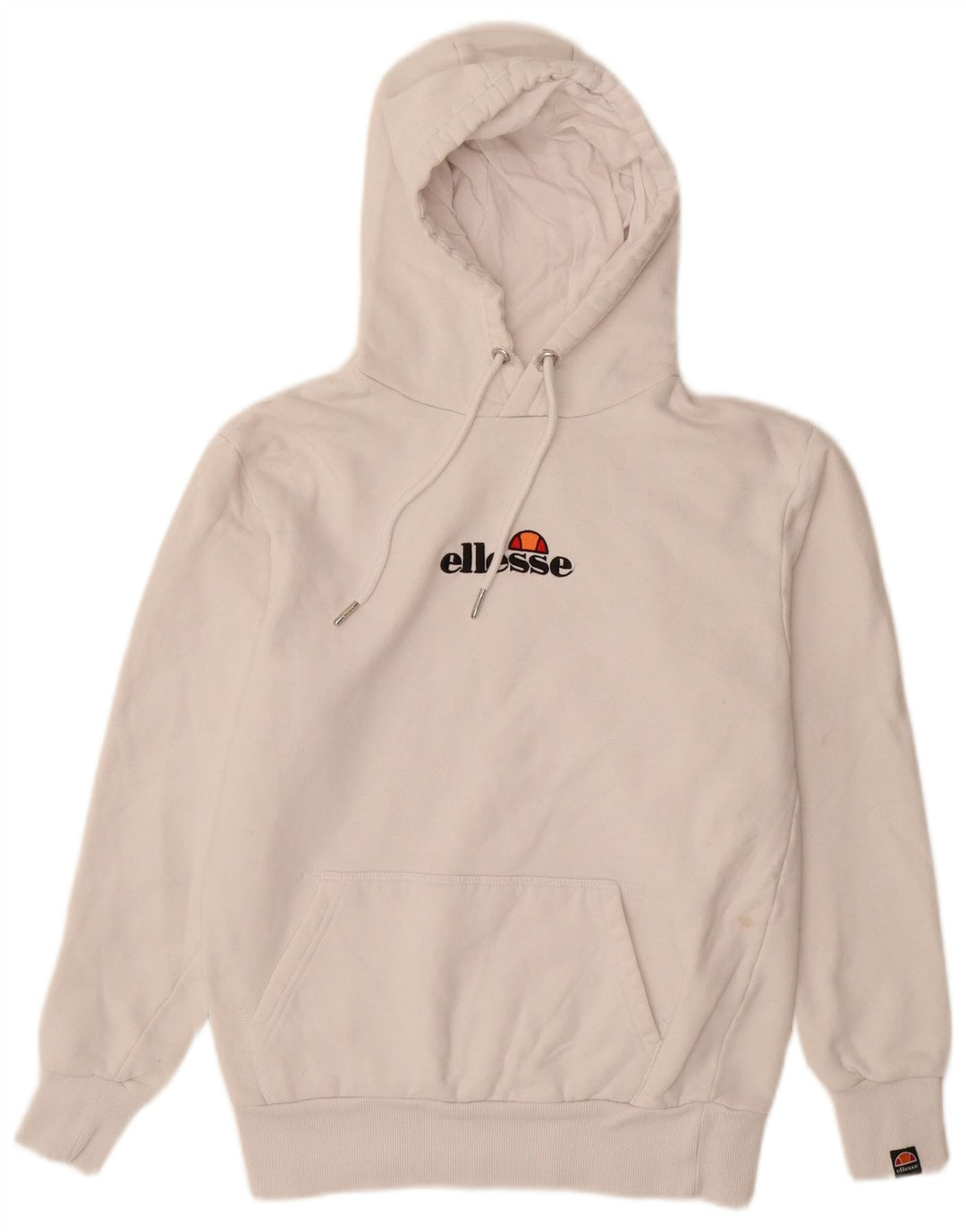 Męski sweter z kapturem i grafiką ELLESSE, mały, z białej bawełny