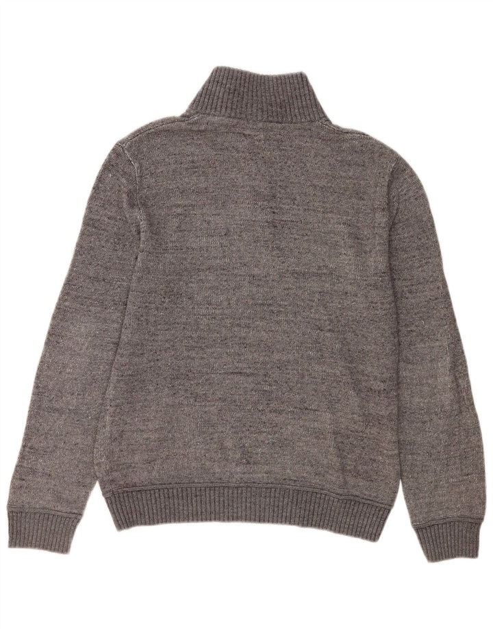 Męska bluza Gap z dekoltem w serek, średnioszara, bawełniana w plamki