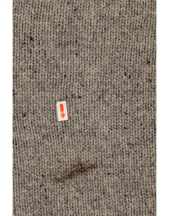 Męski sweter zapinany na guziki NAUTICA XL, szary, nakrapiany akryl