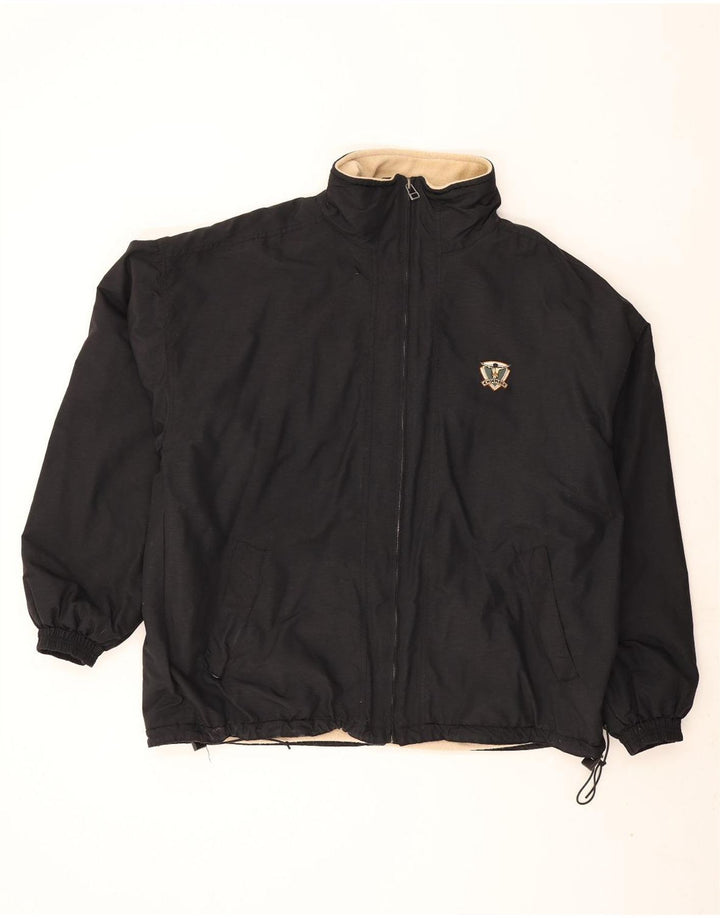 Męska, oversize'owa kurtka wiatrówka Chiemsee UK 42 XL, czarny poliester