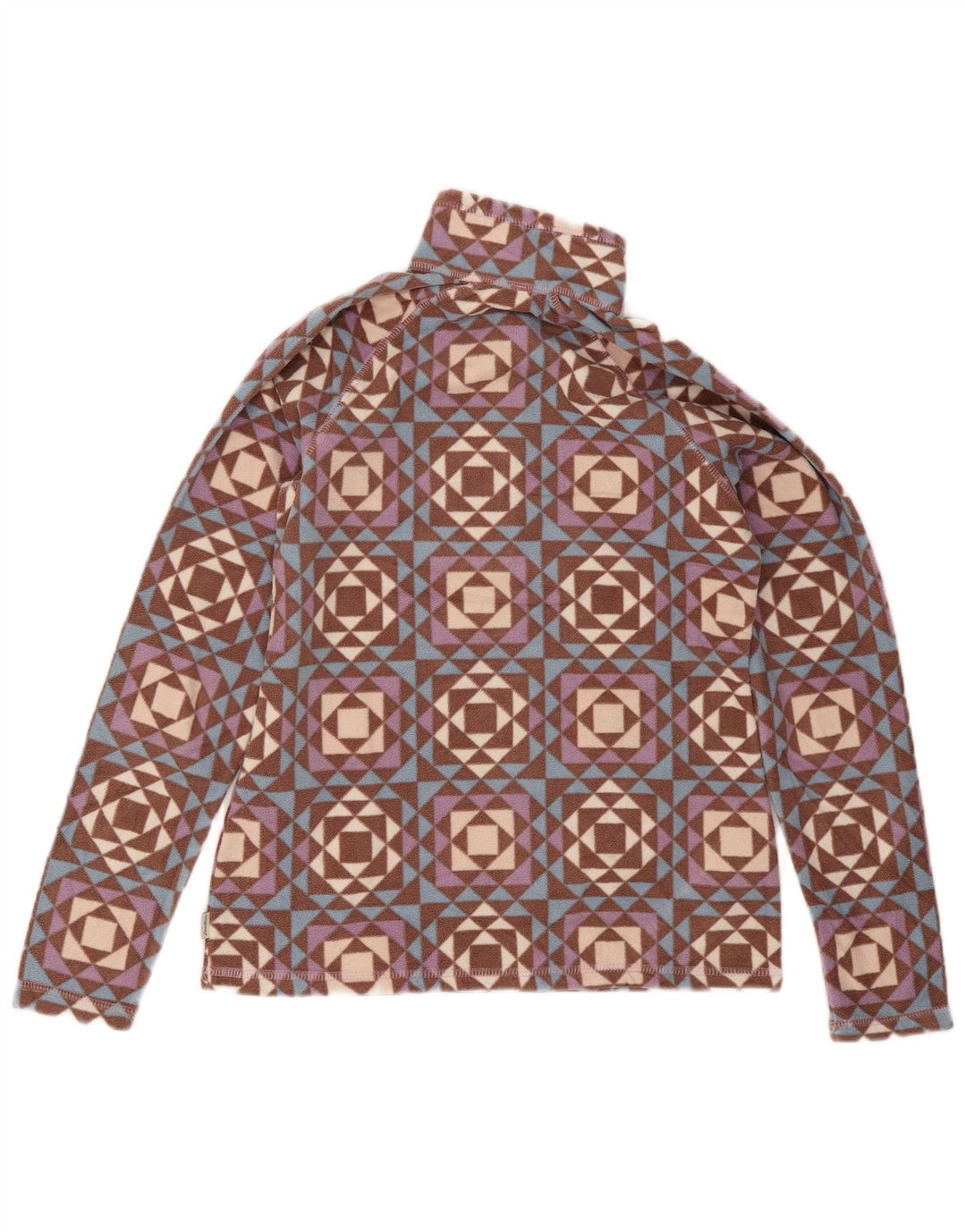 Damski sweter oversize Eddie Bauer z polaru UK 6 XS, wielokolorowy, geometryczny