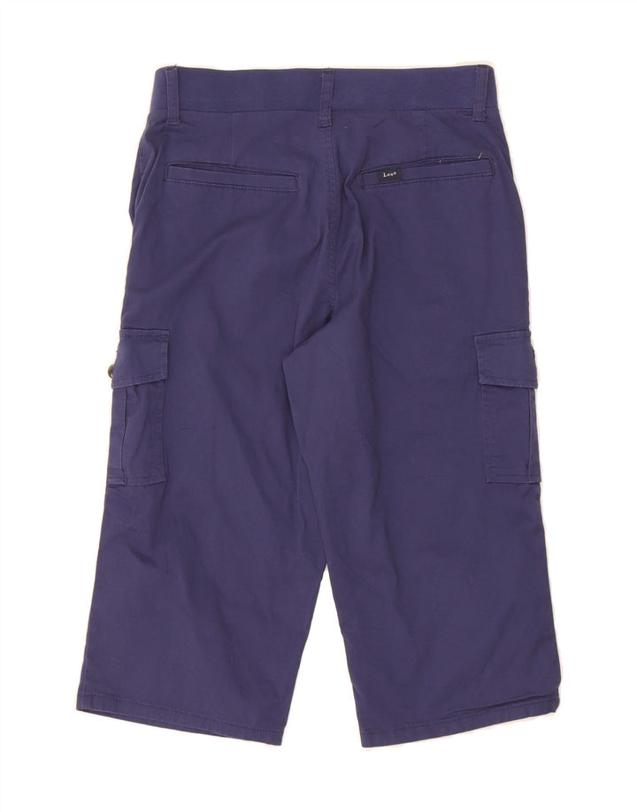LEE Womens Cargo Shorts US 4 Small W30 Navy Blue Viscose Vintage Lee and Second-Hand Lee from Messina Hembry 