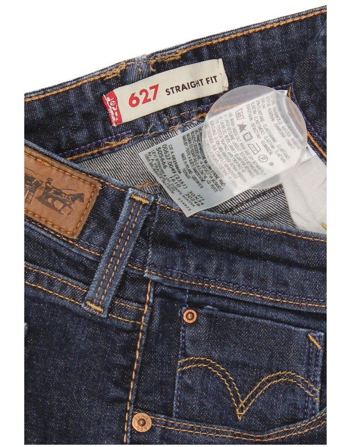 Damskie jeansy Levi's 627 Straight W30 L29 Niebieskie bawełniane
