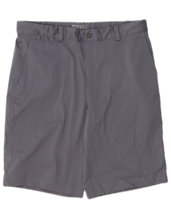 Nike Mens Dri Fit Chino Shorts W32 Medium Grey Polyester