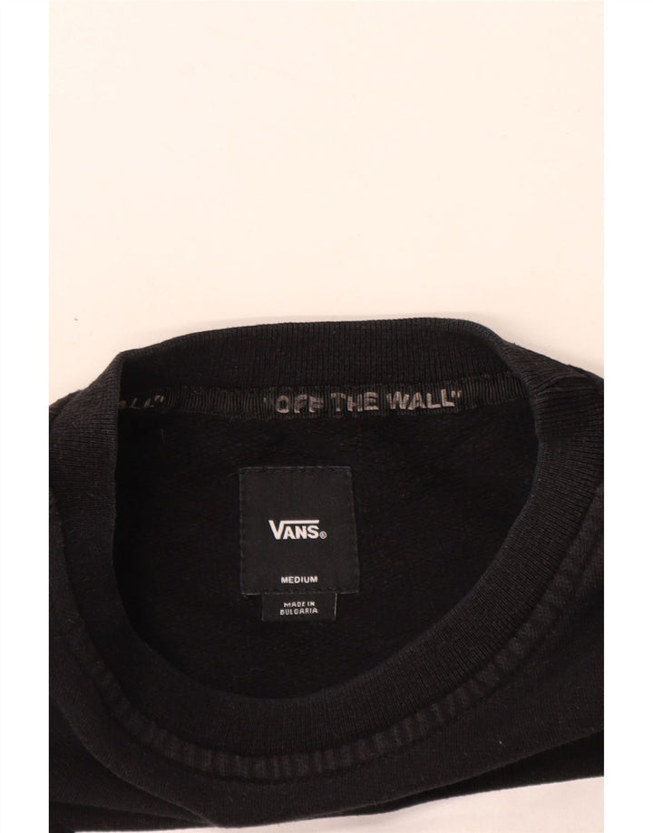 Męski sweter z grafiką VANS, średni czarny, bawełniany