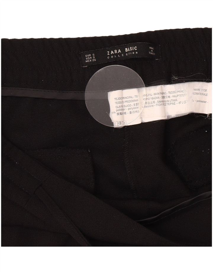 Spodnie damskie Zara Slim Chino, małe, W30 L27, czarne, poliestrowe