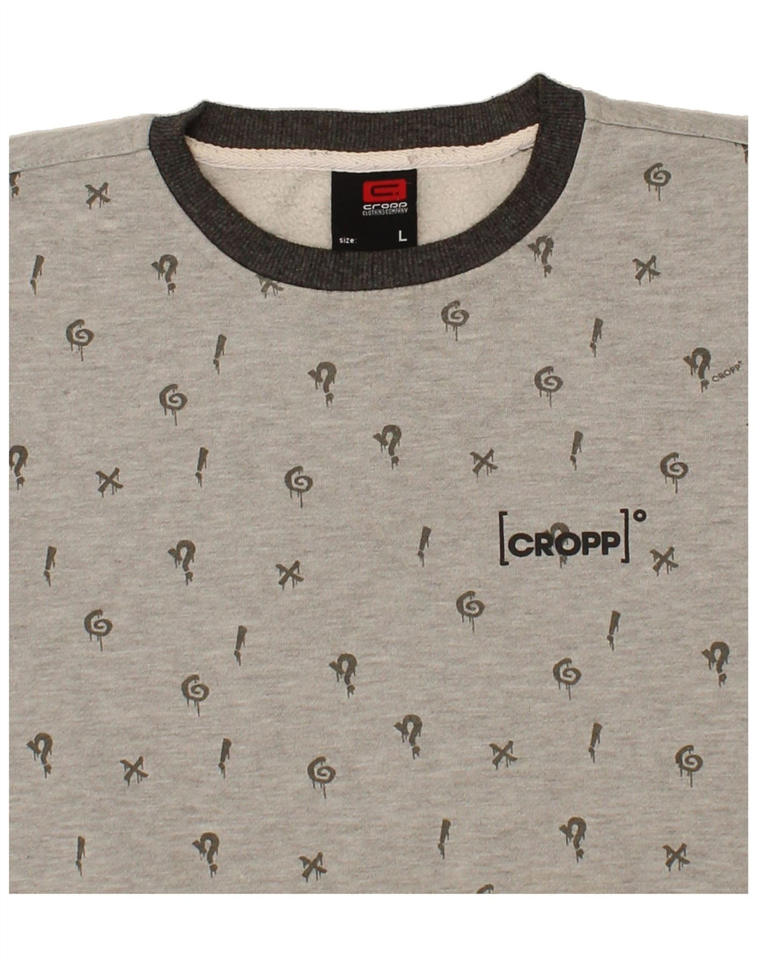 VINTAGE Mens Graphic Sweatshirt Jumper Large Grey Cotton Vintage Vintage and Second-Hand Vintage from Messina Hembry 