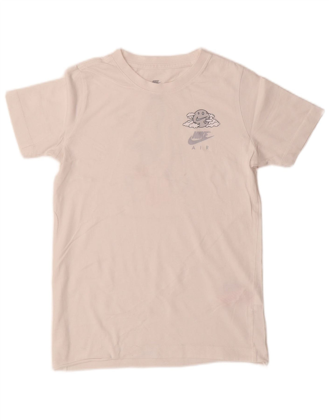 Chłopięcy T-shirt z grafiką Nike, 10-11 lat, średnia biała bawełna