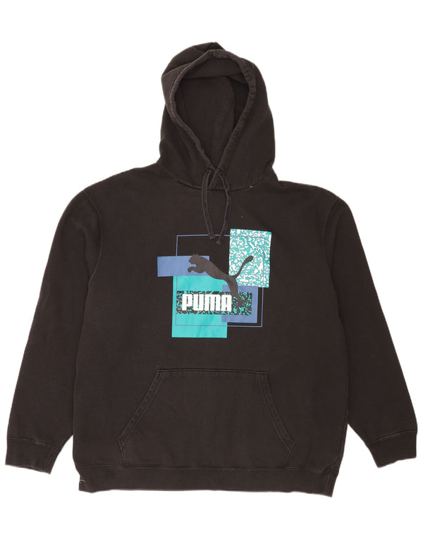 Męska bluza z kapturem Puma z grafiką XL, czarna, bawełniana