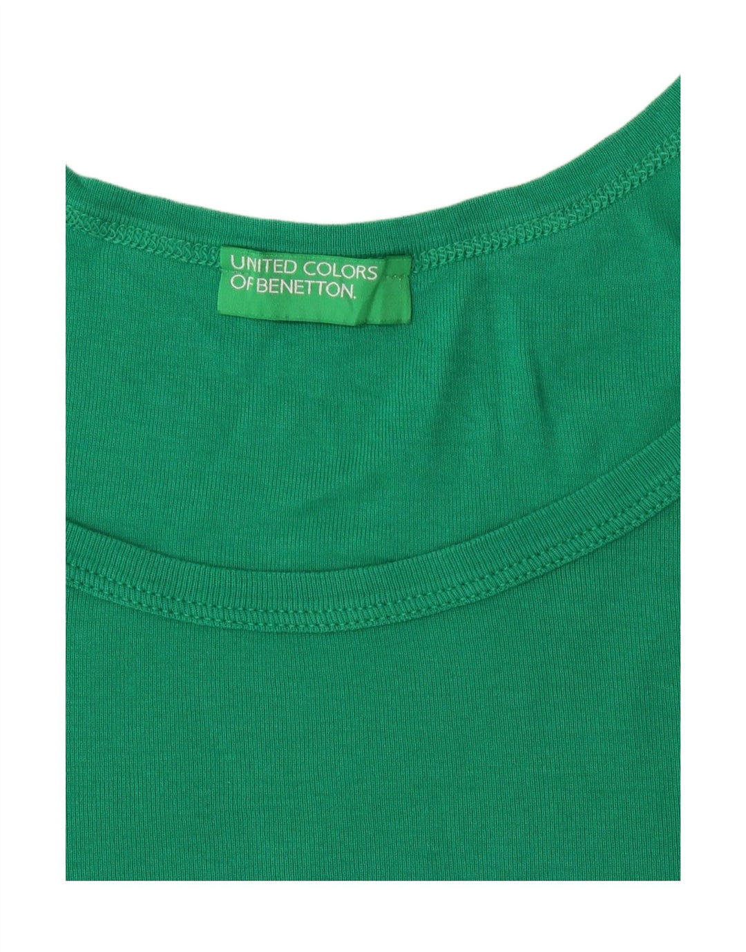 BENETTON Womens Vest Top UK 10 Small Green