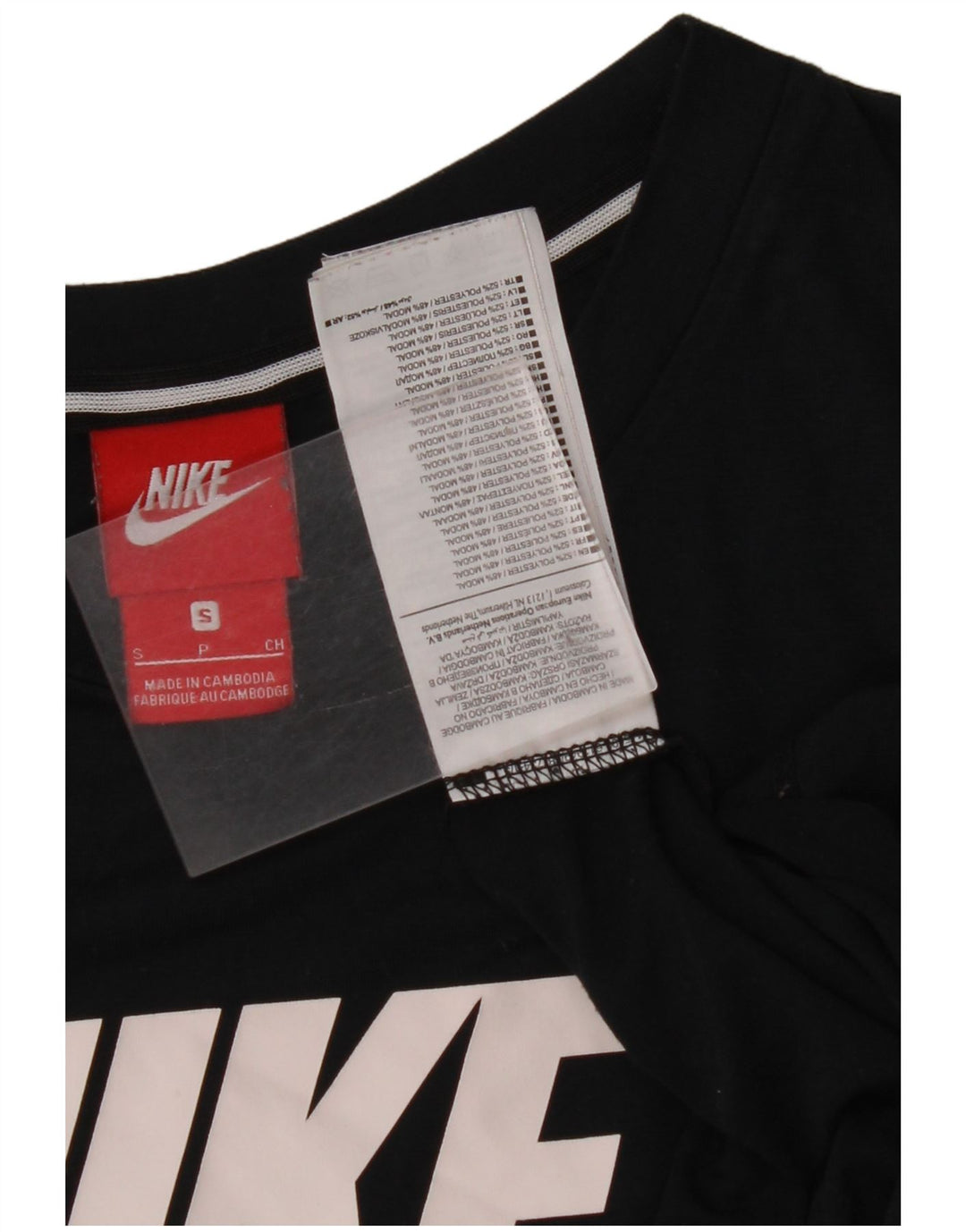 Męski T-shirt z grafiką NIKE, mały, czarny poliester