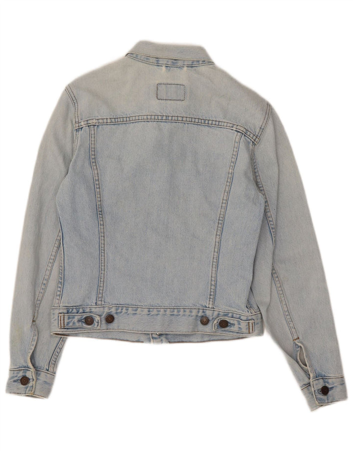 Damska kurtka dżinsowa Levi's Crop UK 10 Small, niebieska bawełna