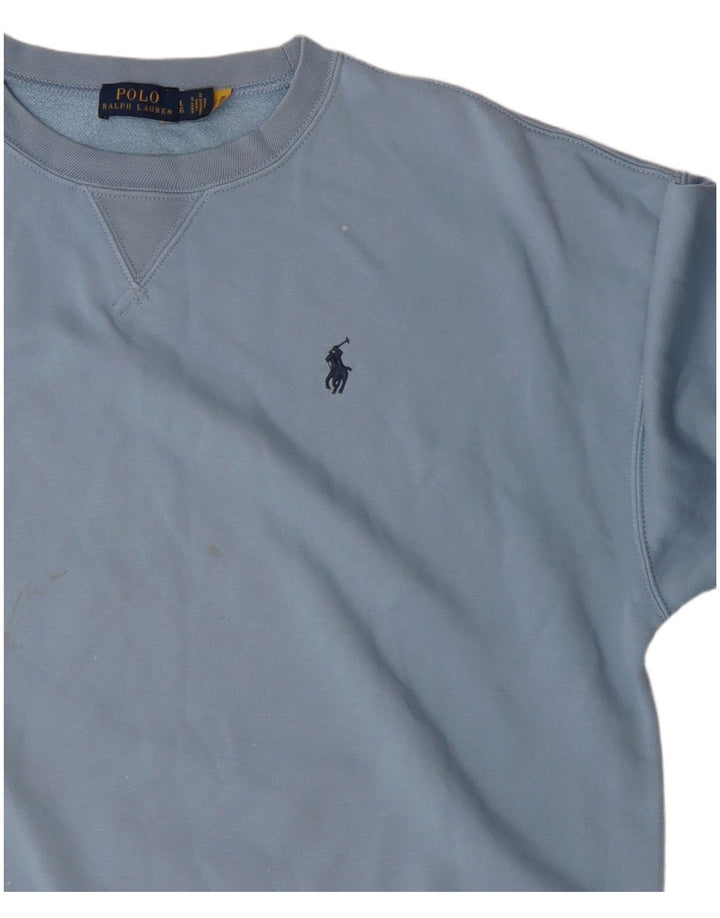 Damska bluza oversize Polo Ralph Lauren UK 16, duża niebieska