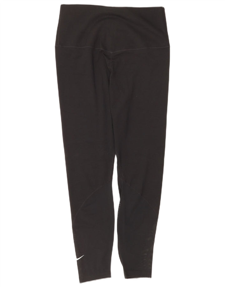 Damskie legginsy Nike Dri Fit UK 14, duże, czarne, poliestrowe