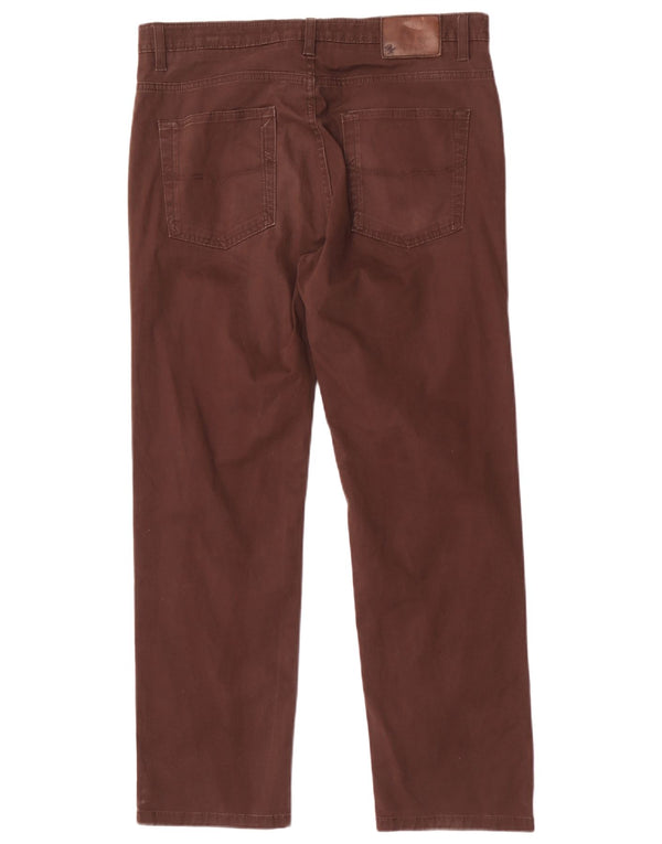 Męskie spodnie casual Marks & Spencer Blue Harbor W34 L29 brązowe