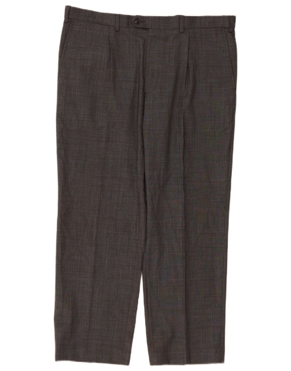 Męskie spodnie garniturowe Marks & Spencer Performance Straight W38 L29 Szare