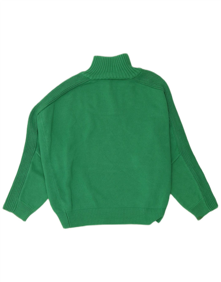 Damski sweter oversize Tommy Hilfiger z zamkiem błyskawicznym, UK 14, średni zielony