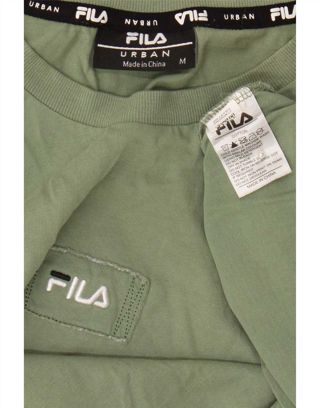 T-shirt męski Fila Top, średni, bawełniany khaki