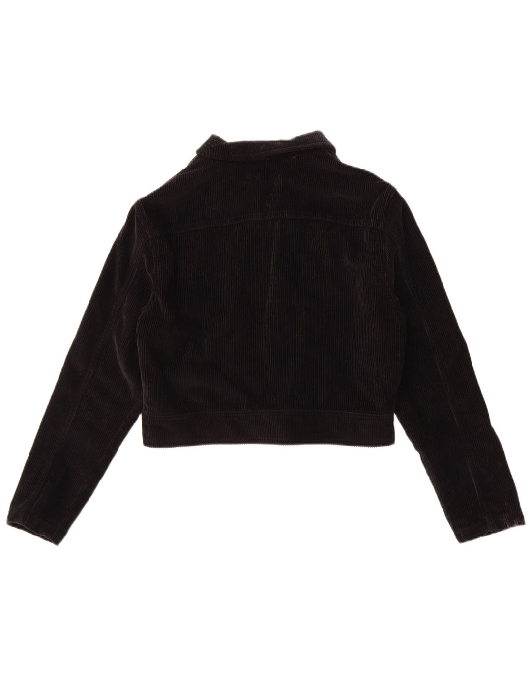 Damska kurtka sztruksowa Superdry Crop UK 12, średnia czarna bawełna