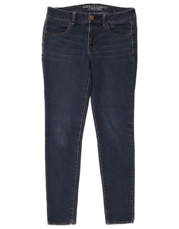Damskie jeansy skinny American Eagle Outfitters UK 12 Medium W32 L29 Granatowe Blu
