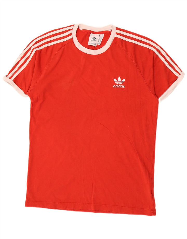 Adidas Męska Koszulka Top Duża Czerwona Bawełna